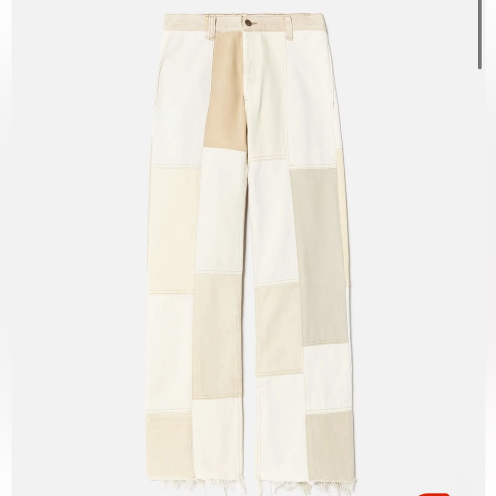 REDONE Beige Levi’s 70s Patched Wide Leg Pants Size 26 - Picture 2 of 7